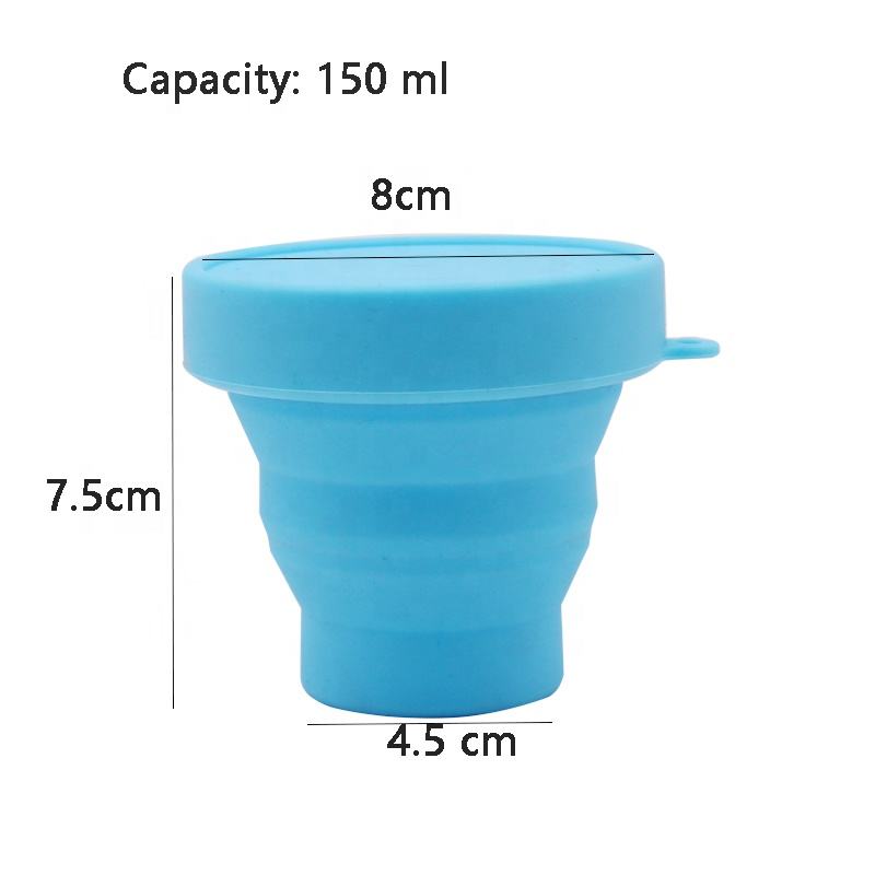 Outdoor High Quality Silicone Collapsible Coffee Cup Retractable Foldable Folding Coffee Cup Taza Plegab for Travel