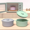 BPA Free Eco-Friendly Silicone Microwave Steamer Lazy Food Steamer Bowl for Vegetables Cooker Pot Healthy Meal Preparation