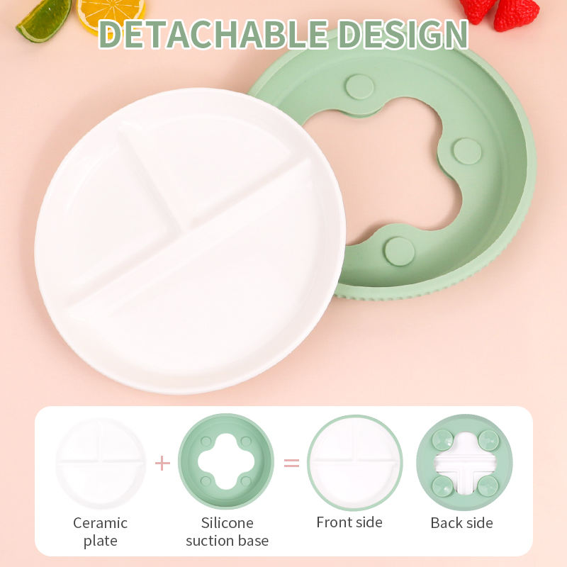 New Design BPA-Free Ceramic Kids Dining Plate Welcome Gifts Colorful Cartoon Porcelain Material Non-Toxic