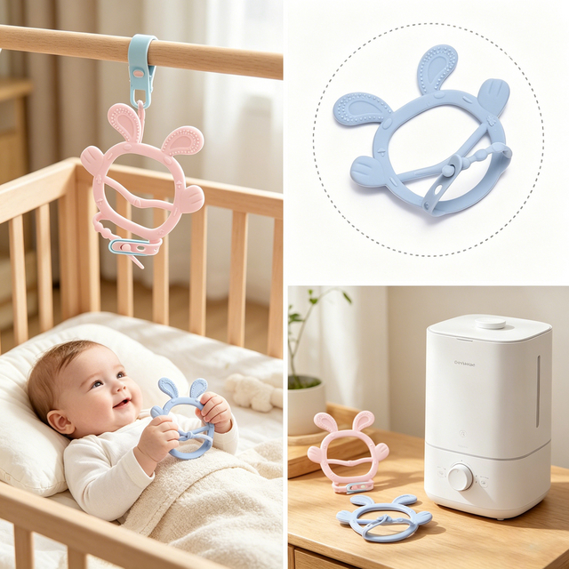 OEM ODM Baby Teething Silicone Soft Toy Safe Easy to Hold Baby Silicone Teethers