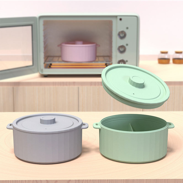 BPA-Free Eco-Friendly Silicone Microwave Steamer Lazy Food Steamer Bowl for Vegetables and Cooker Pot