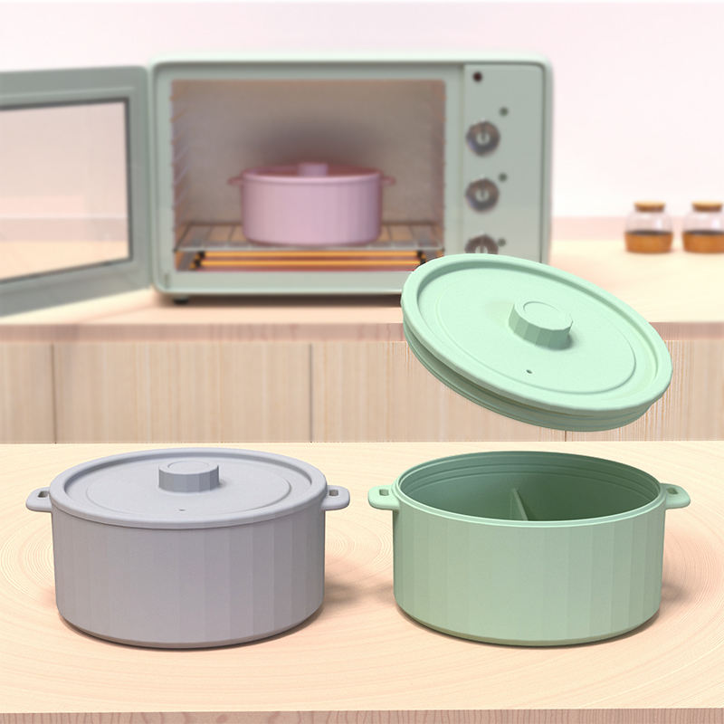 BPA-Free Eco-Friendly Silicone Microwave Steamer Lazy Food Steamer Bowl for Vegetables and Cooker Pot