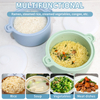 BPA-Free Eco-Friendly Silicone Microwave Steamer Lazy Food Steamer Bowl for Vegetables and Cooker Pot