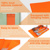 Wellfine Silicone Griddle Tools Mat BBQ Caddy Utensils Holder Cooking Countertop Spatula Mat