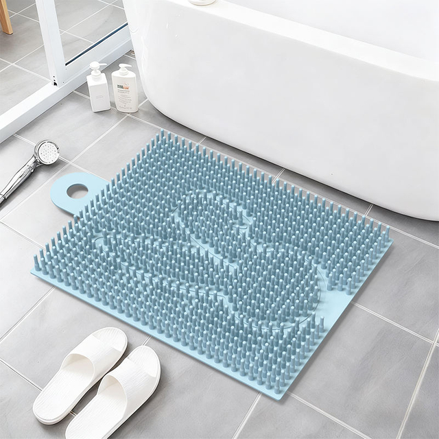 Foot Rub Rubbing Gadget Bathroom Massage Bath Dead Skin Washing Foot Brush Silicone Bathtub Non-Slip Bath Mat