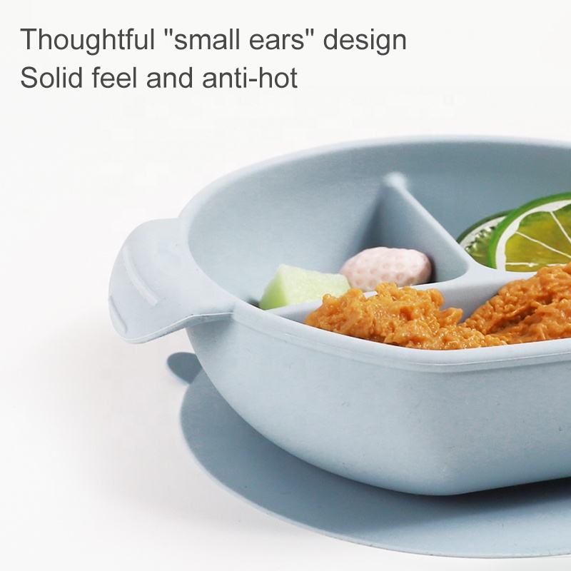 Custom Baby Feeding Bowl Set with Suction Cup Base Food Grade Non-Toxic BPA Free Silicone Baby Bowl for Toddlers