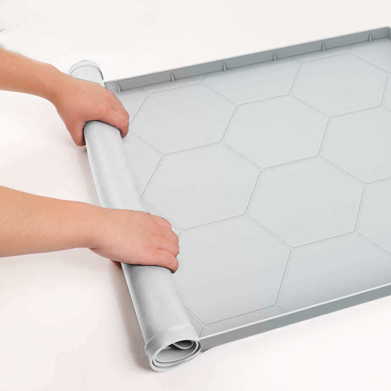 Modern Silicone Kitchen Cabinet Mat Bathroom Storage Mat Silicone Under Sink Shelf Drawer Liner