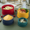 BPA-Free Leak-Proof Salad Silicone Lunch Box Adult & Kids Food Storage Container with Preservation Advantage