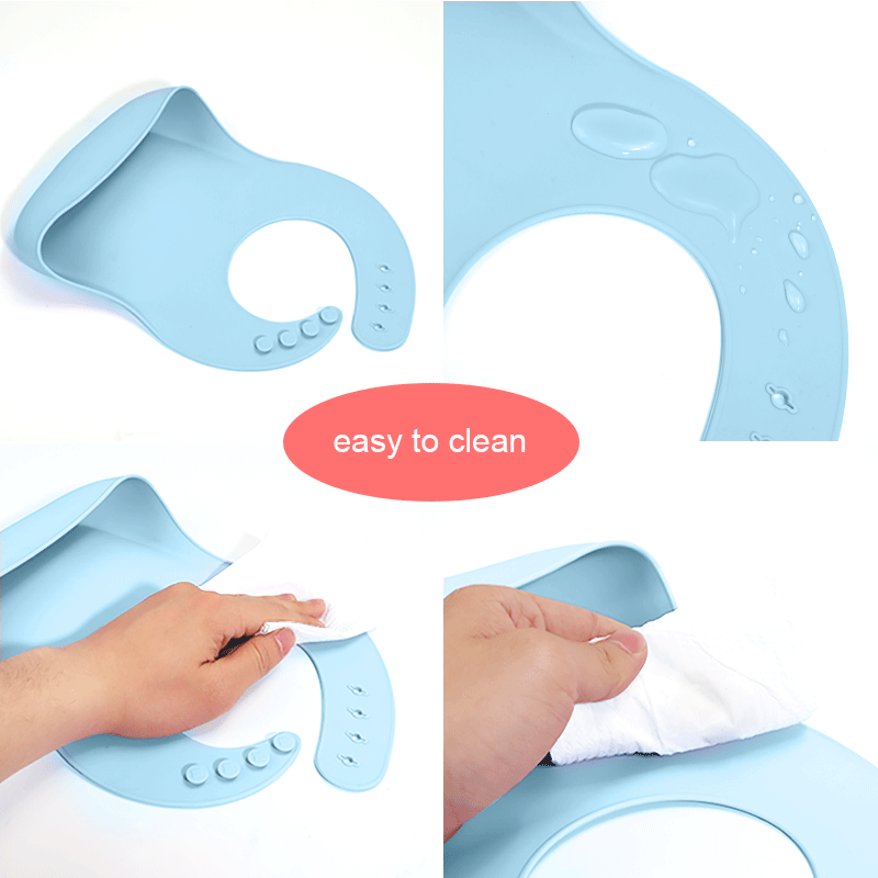 Custom Logo Silicone Baby Bibs Adjustable Food Grade Waterproof Baby Bibs Perfect Silicone Baby Bib