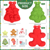 Christmas Tree Silicone Baking Mold - Food Grade Holiday Themed Pan for DIY Cookies Candies Chocolate Cake Bread