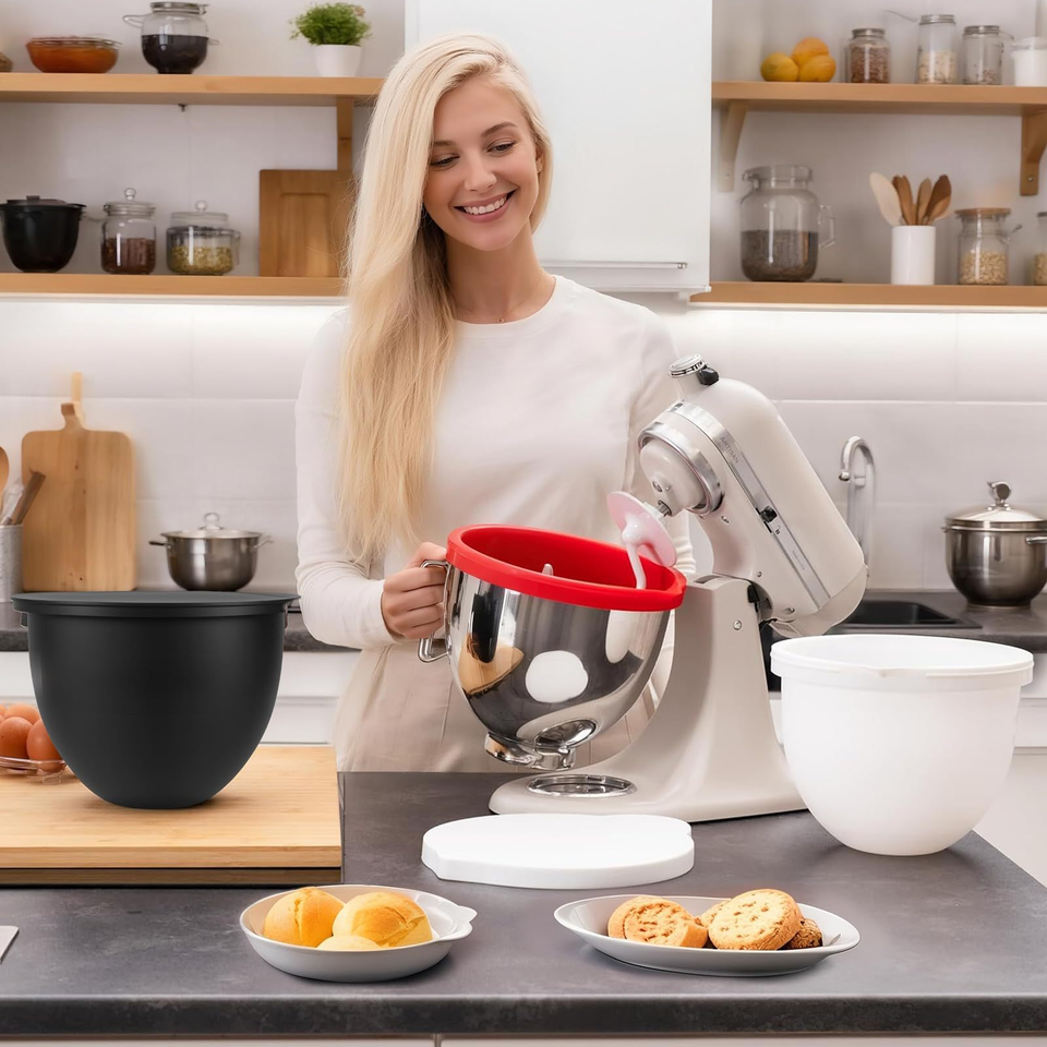 Silicone Bowl Liners Silicone Kitchen Stand Mixer Liner Non-Slip Mixing Bowl Liner Silicone Liners for 5 Qt KitchenAid Mixers