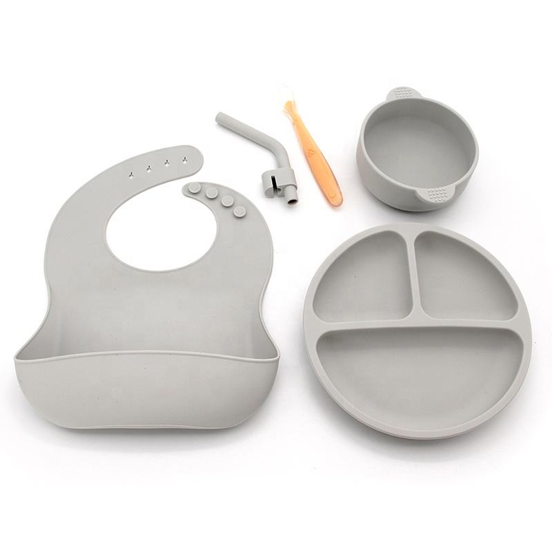 New Arrival Silicone Baby Plate With Suction Eco-friendly Platos De Silicona Para Bebes for Baby Non-toxic Platos De Silicona