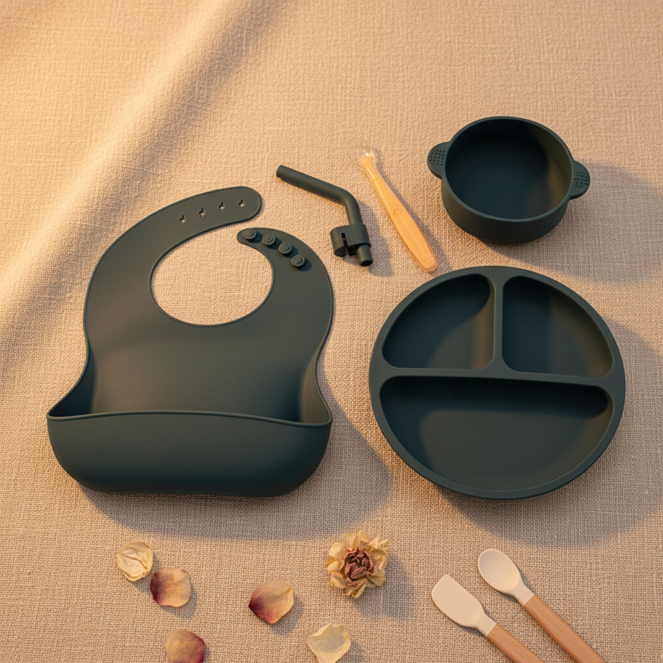 새로운 도착 실리콘 베이비 플레이트 흡입 친환경 Platos De Silicona Para Bebes for Baby 무독성 Platos De Silicona