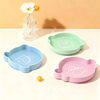Custom Cute Cartoon Silicone Baby Plate Children's Divided Tableware Set Kids Dining Packaged Box