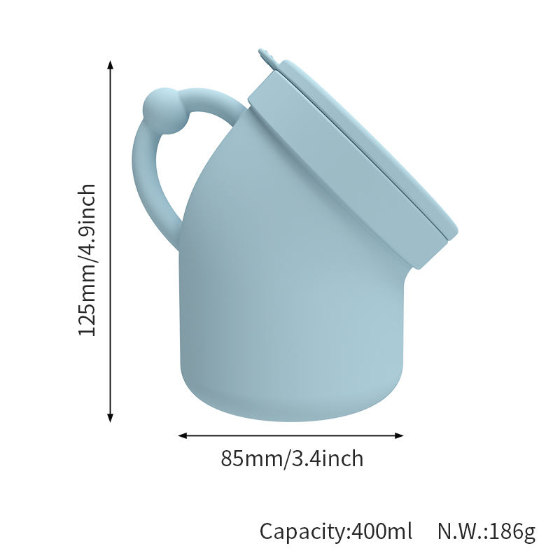 Foldable Silicone Cups with Lid Children's Tableware Toddler Snack Storage Container Gift Collapsible Cup