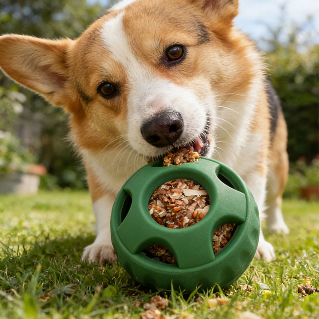 Wellfine Eco-Friendly Silicone Dog Chew Toy Ball Durable Freeze Treat Tray Dishwasher Safe Reusable Lick Tray